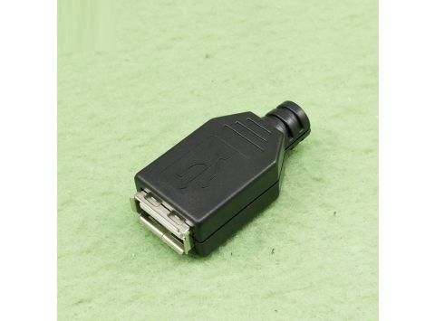 Đầu USB A hàn dây có vỏ - (TU2)