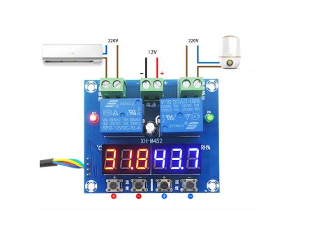 Module điều khiển nhiệt độ, độ ẩm hiển thị XH-M452 (H06)
