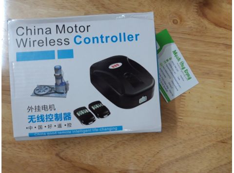 Hộp Điều Khiển Cửa Cuốn Motor Ngoài - Remote Nút Xanh